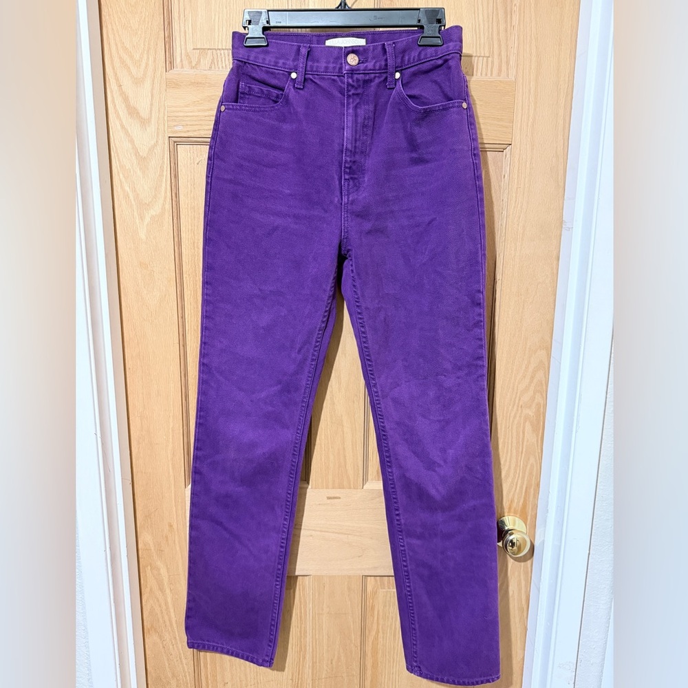 Ulla Johnson High Rise Agnes 100% Cotton Purple Jeans Size 26